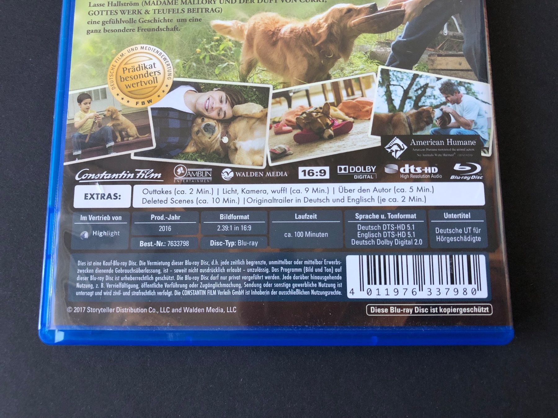Tutti i DVDs: Bailey - Ein Freund fürs Leben (2017) - Bluray – Usato da Bern venduto da McFlurry_08 2