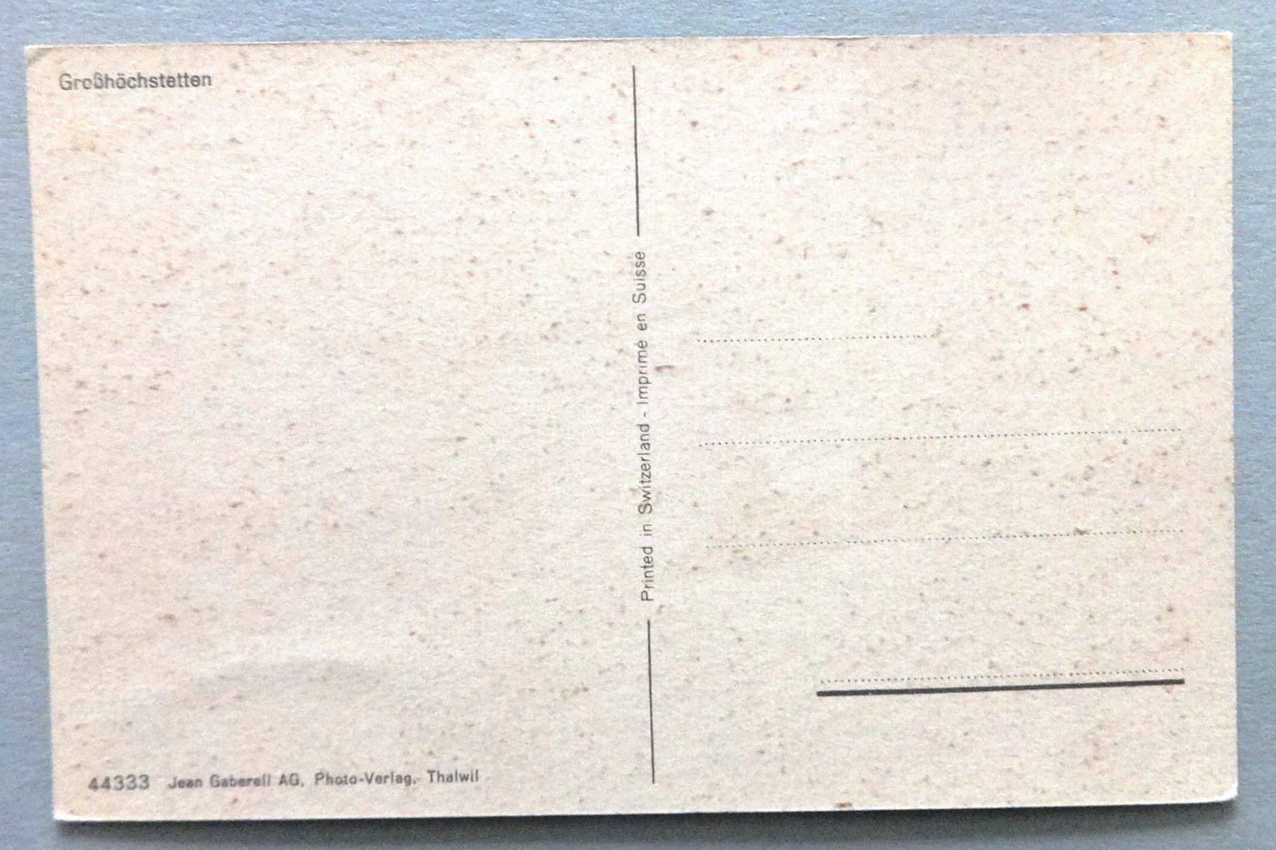 Cartoline postali: Grosshöchstetten – Usato da Fétigny venduto da Billy2miny 1
