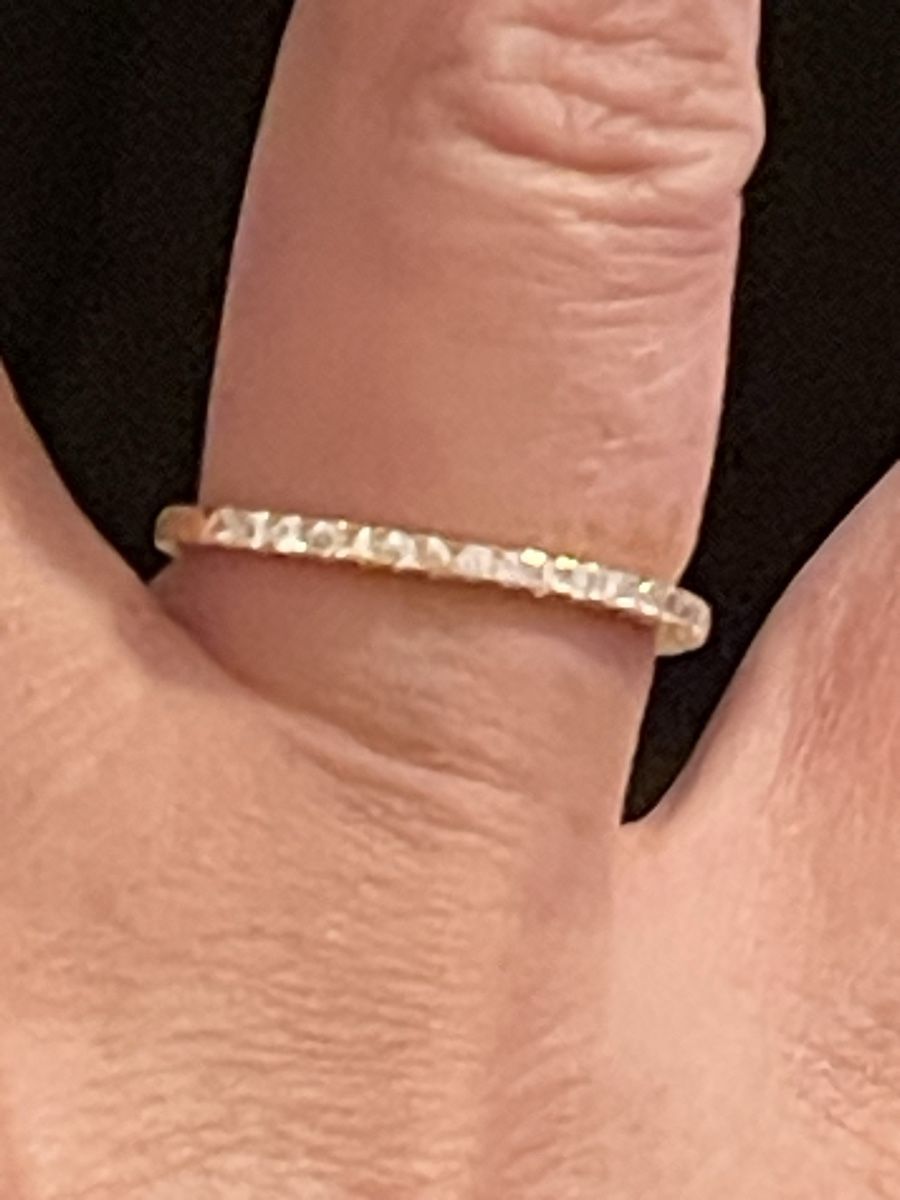 Ringe: Jolie Alliance plaquée or jaune 54 sertie pierres moissanite – Neu (gemäss Beschreibung) aus Kloten von Vermicelles 5