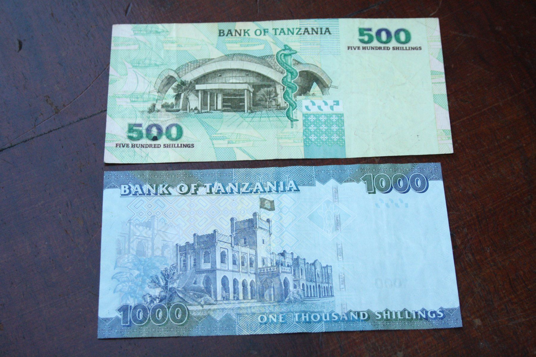 Banknoten: Tanzanie  2 billets différents – Gebraucht aus Cormondrèche von Hermes.monnaies 1