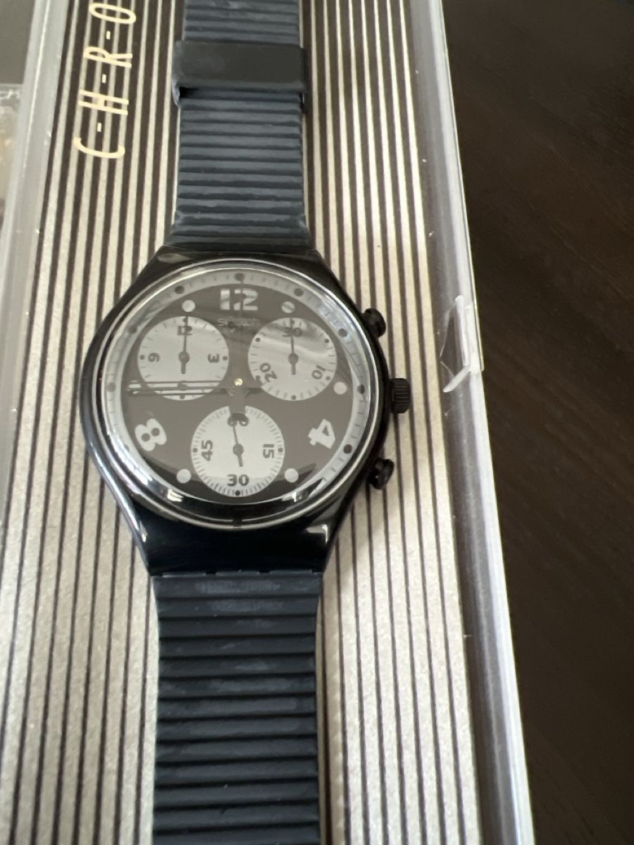Swatch Orologi: Swatch Chrono (SCB110) Moonshadow – Nuovo e nell'imballaggio originale da Künten venduto da Spike17 1