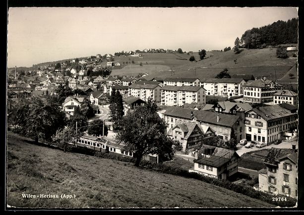 Cartoline postali: Wilen-Herisau /App., Ortsansicht mit Bah – Usato da Berlin venduto da bartko-reher