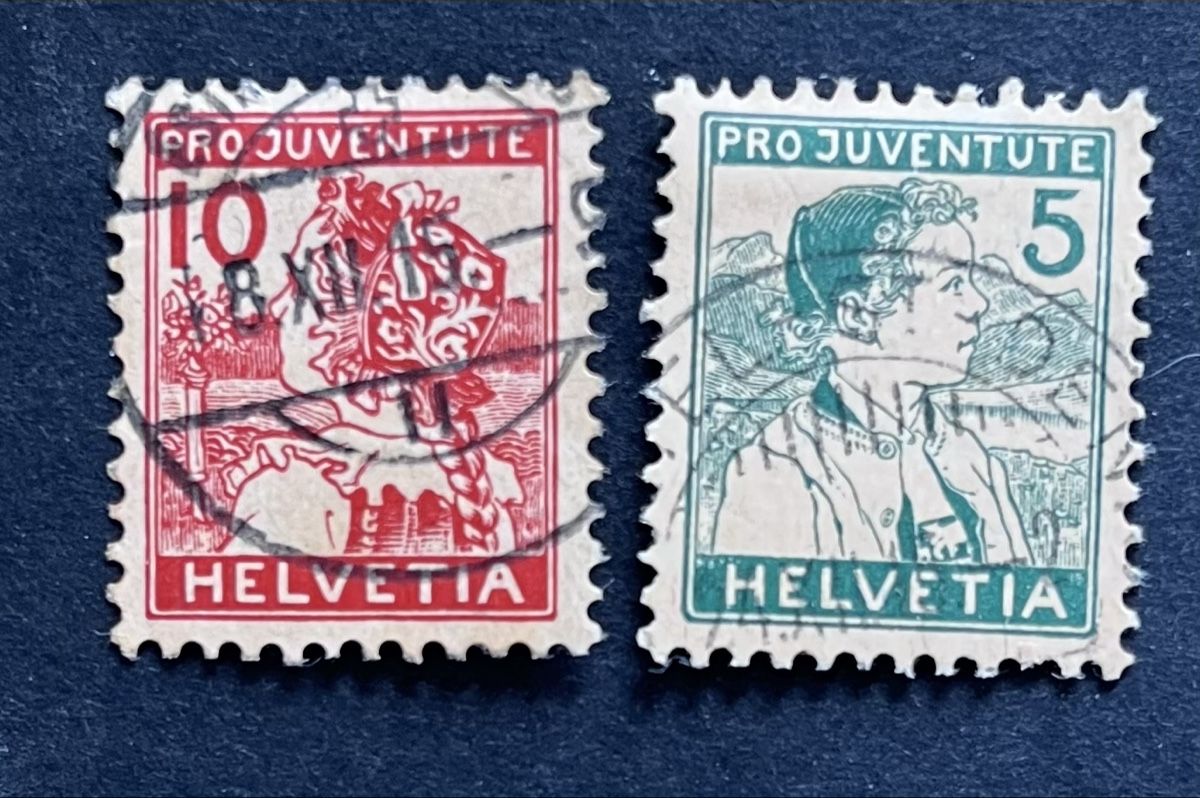 Alle Briefmarken: 1915 Série Pro Juventute Obl. Cat. 150.- CHF – Gebraucht aus Sottens von thigroux