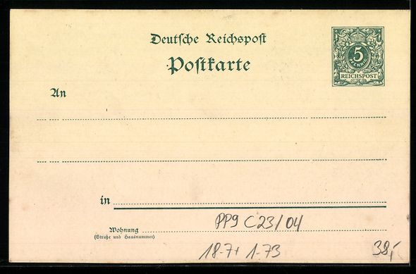 Ganzsachen: Ganzsache PP9 C23 /04: Generalpostdirekt – Gebraucht aus Berlin von bartko-reher 1