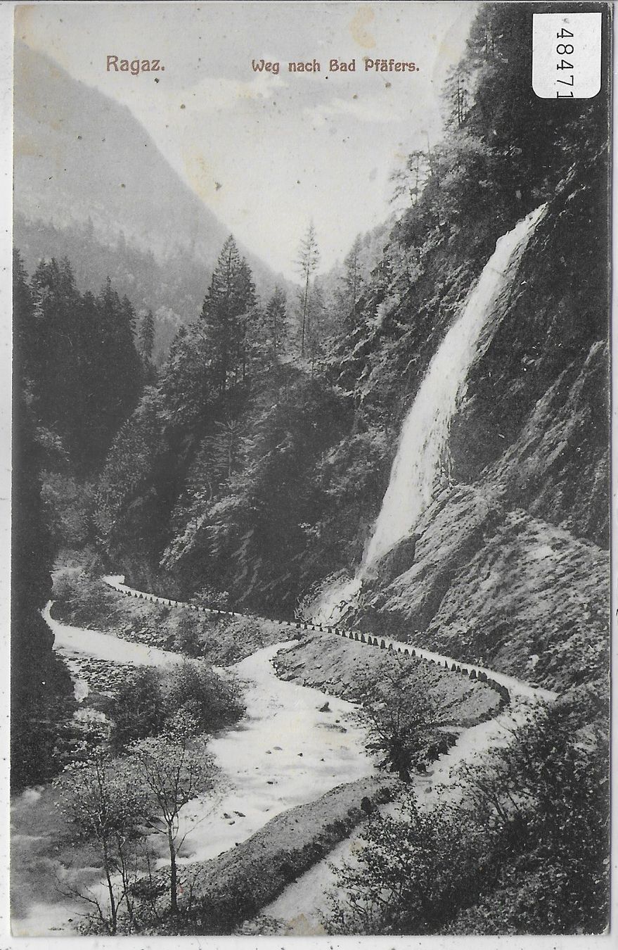 Cartoline postali: Ragaz - Weg nach Bad Pfäfers – Usato da Ettingen venduto da Kartenplanet