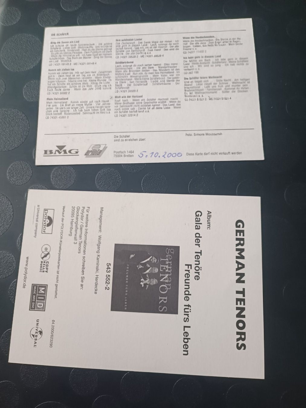 Autografi: Schlager Mix  - 2x handsigniert – Usato da Menziken venduto da Artographs 1