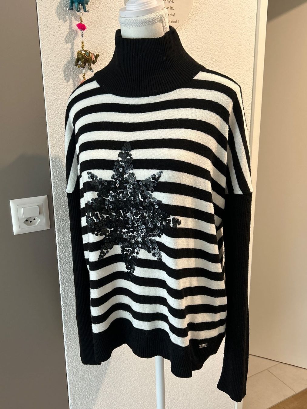 Maglioni & Felpe: Damen Rollkragenpullover mit Pailletten von Steilmann – Usato da Brunnen venduto da Nala2929 4