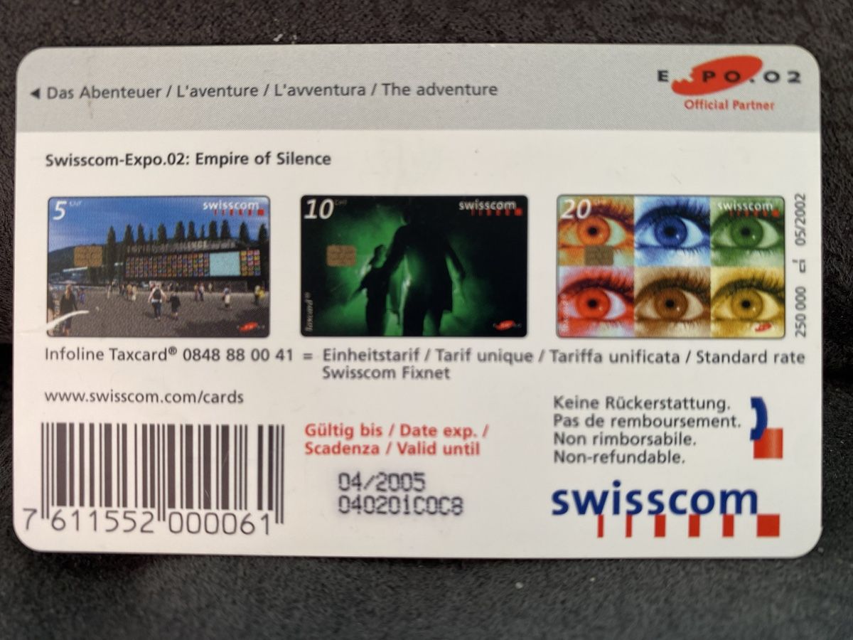 Schede telefoniche: Taxcard S1 – Usato da Lausanne venduto da babacard10 1