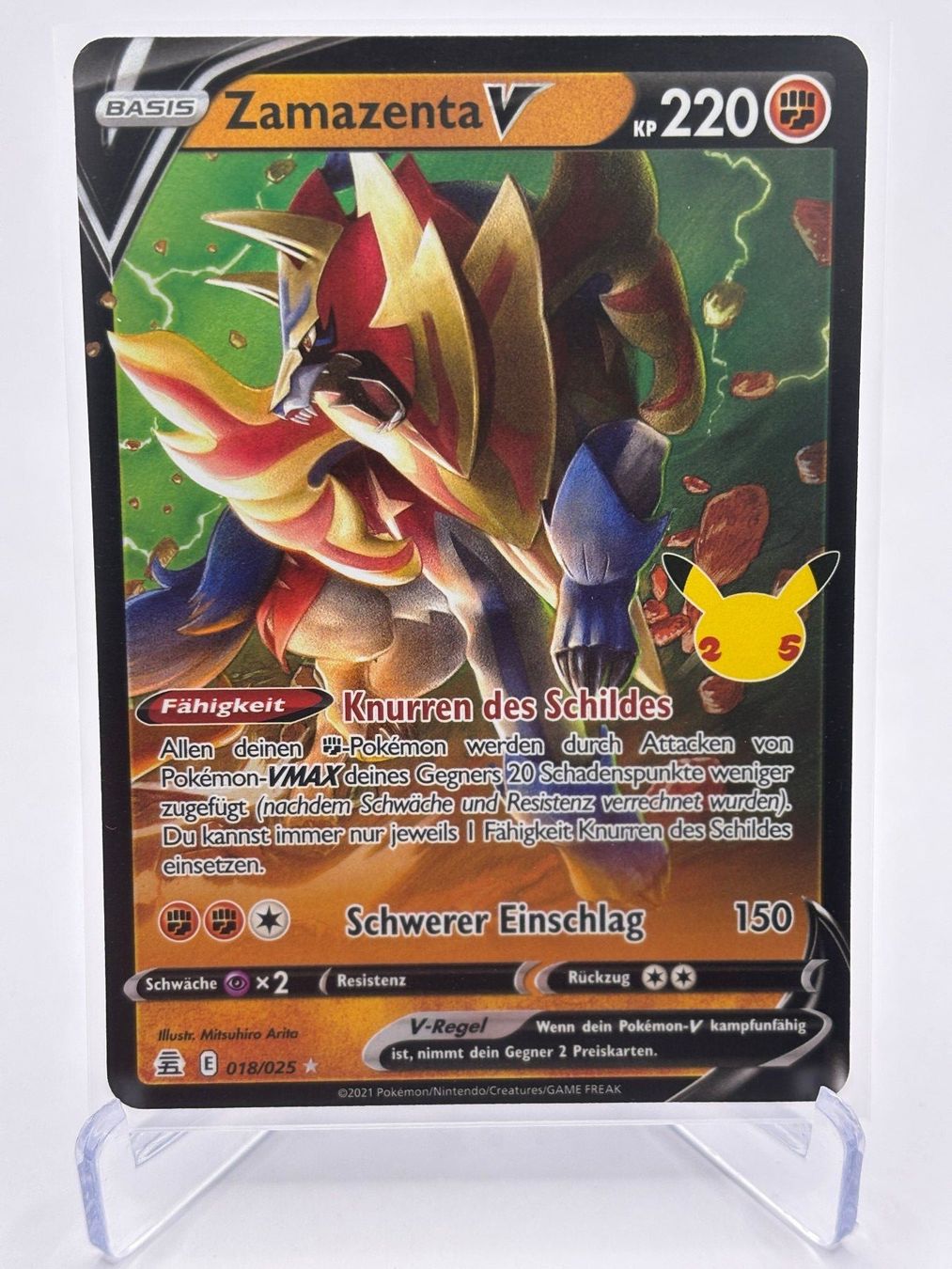 Pokémon Sammelbilder & Trading cards: Celebrations - Zamazenta V  (CEL 18) - DE – Neu (gemäss Beschreibung) aus Allschwil von Bullach