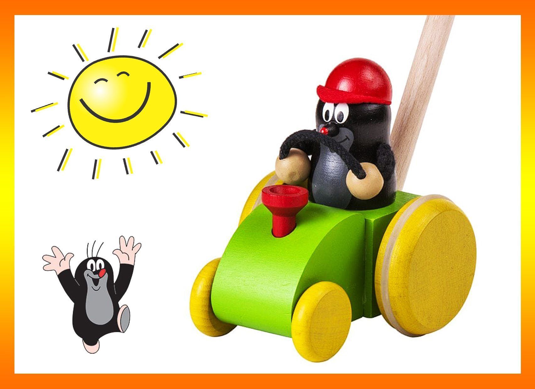 Giocattoli: Schiebefigur- Traktor, Der kleine Maulwurf, Pauli – Nuovo e nell'imballaggio originale da Mosnang venduto da glascom