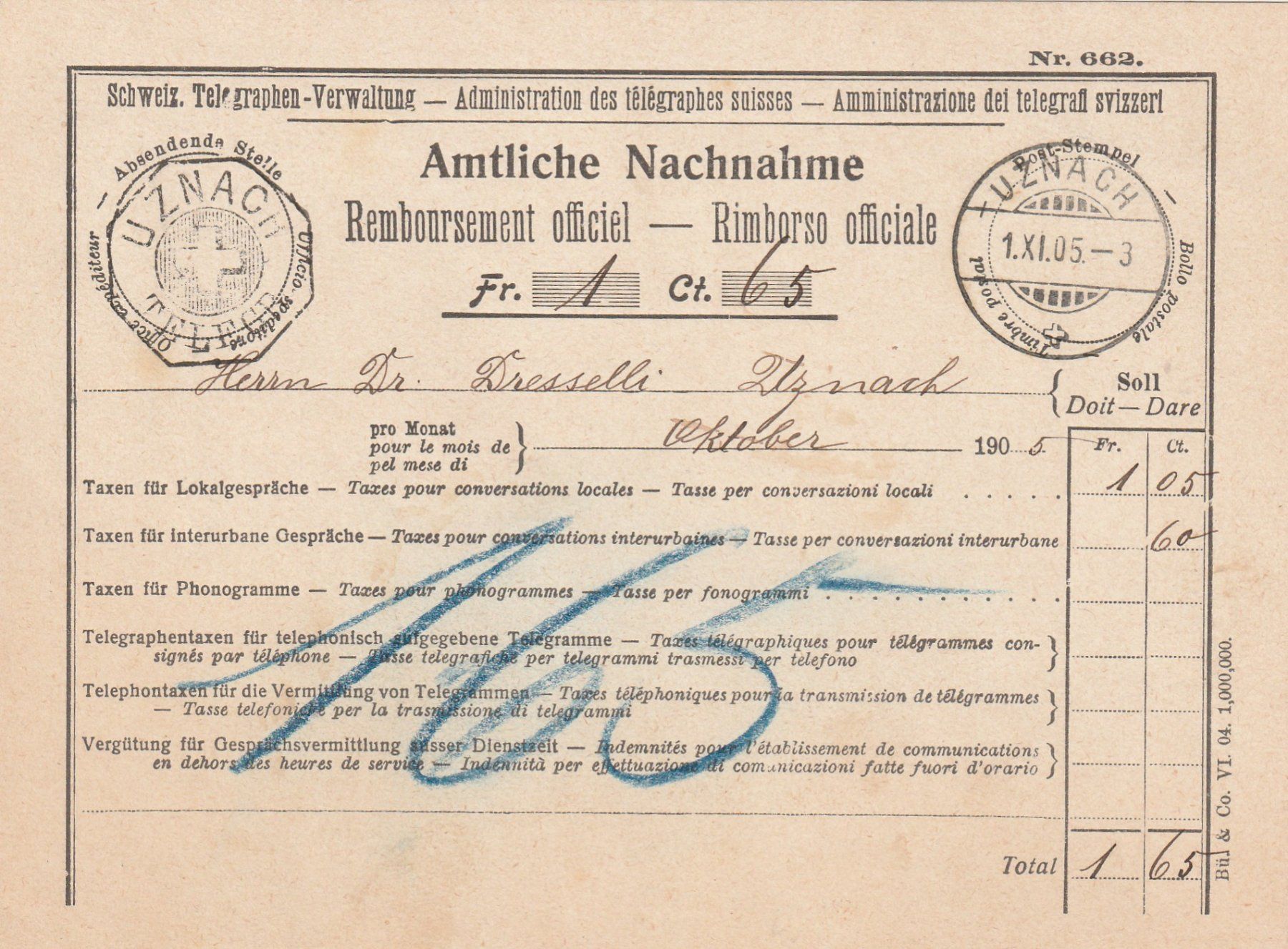 Tutti i francobolli: Telegraphenstempel auf Amtlicher NN – Usato da Rorschacherberg venduto da fratovi2