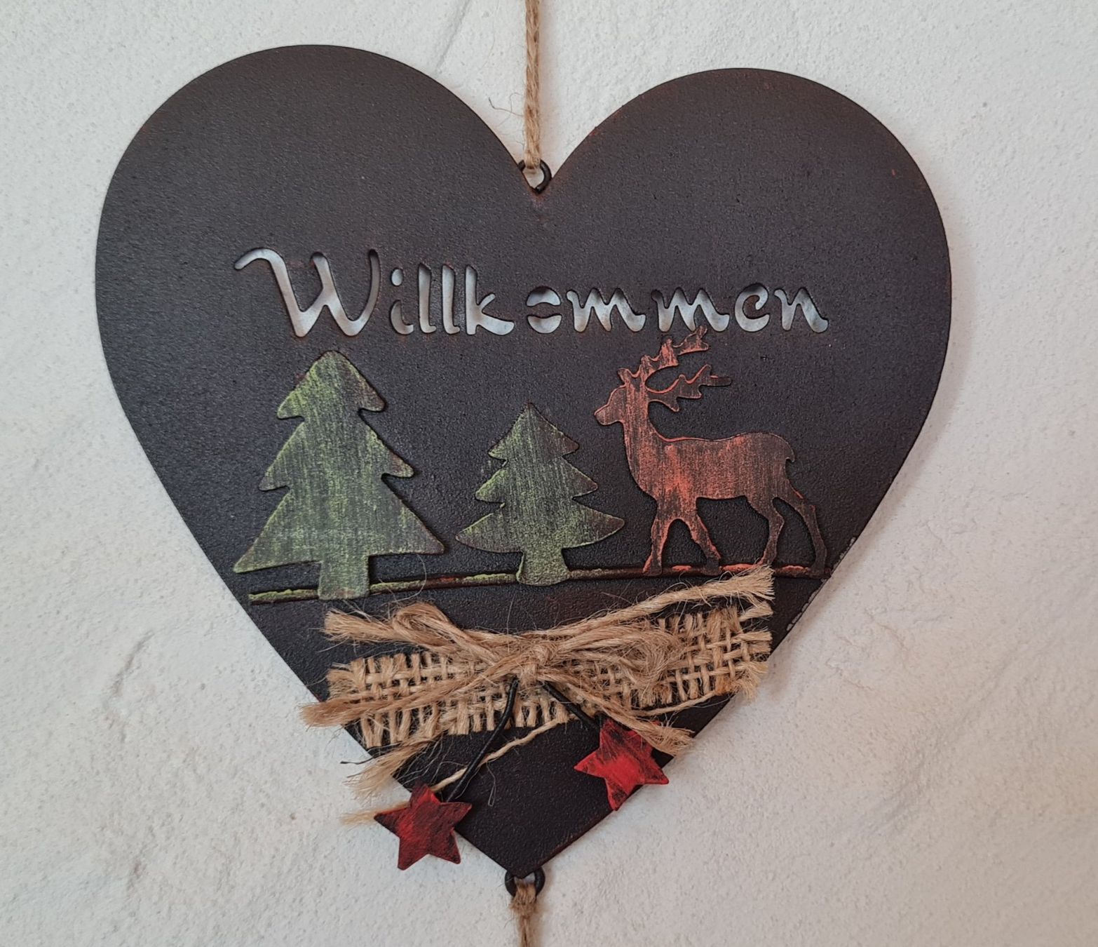 Tutte le decorazioni: Willkommensschild aus Metall in Herzform – Usato da Zürich venduto da IrisA0102 3