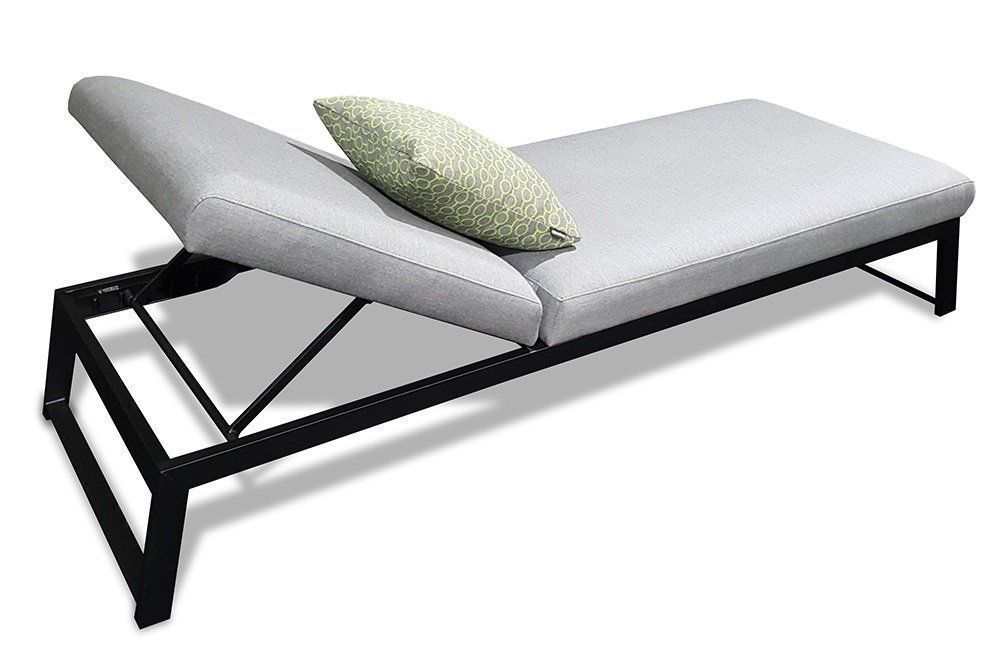 Sedie a sdraio: Liegestuhl Sunbrella Fabric grey – Nuovo e nell'imballaggio originale da Bern venduto da rattan-lounge 2