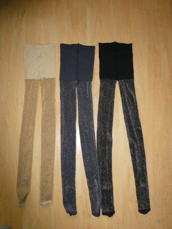 3er Set Glitzer-Strumpfhose