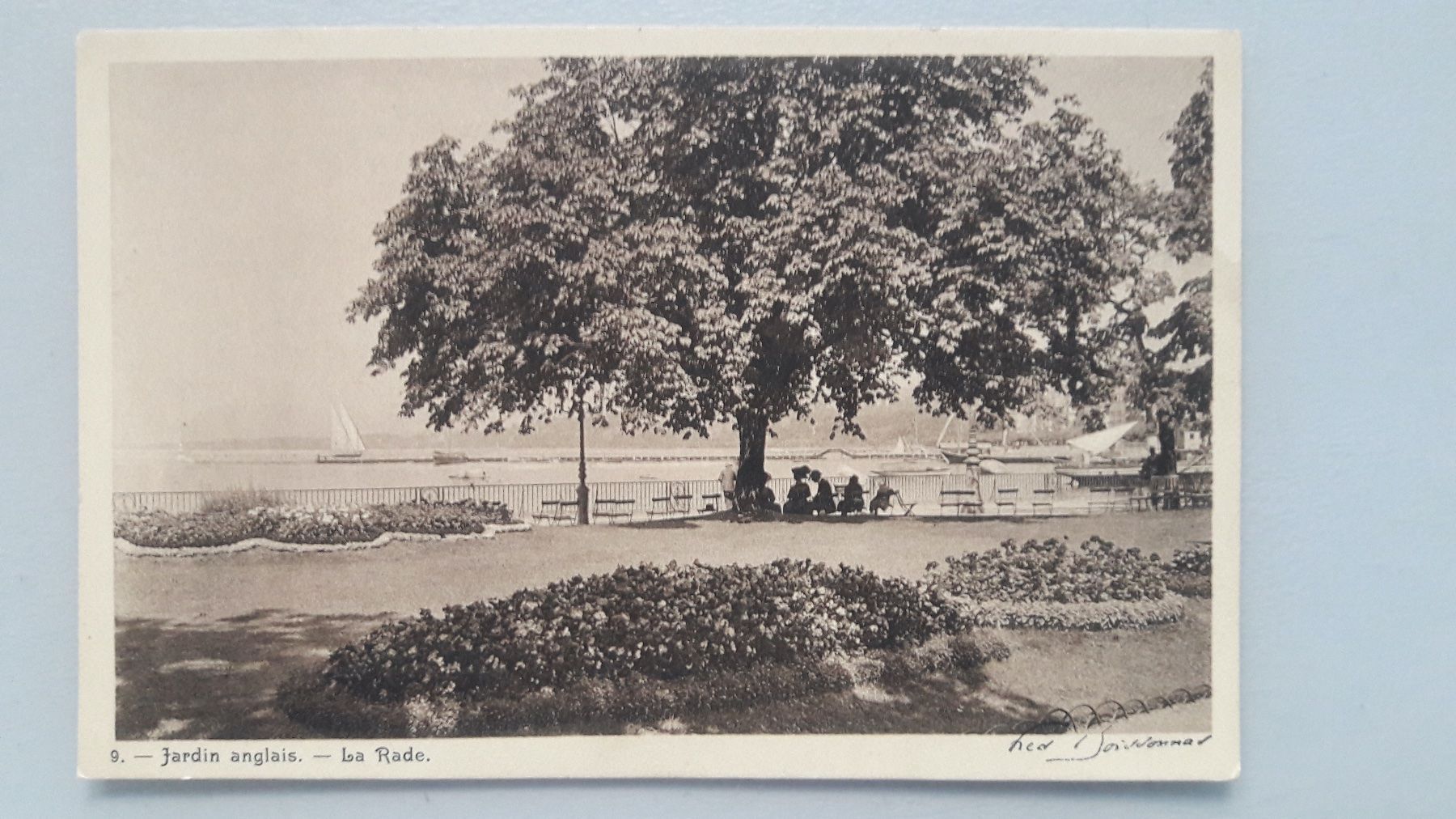 Ansichtskarten: Genf La Rade Jardin anglais – Gebraucht aus Sargans von nicsam1815