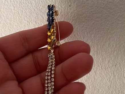 Broches & Aiguilles: Weizenährenbrosche blau/gelb, 25 cm Neu – Neuf avec emballage d'origine à Möhlin par mil_h55x 3