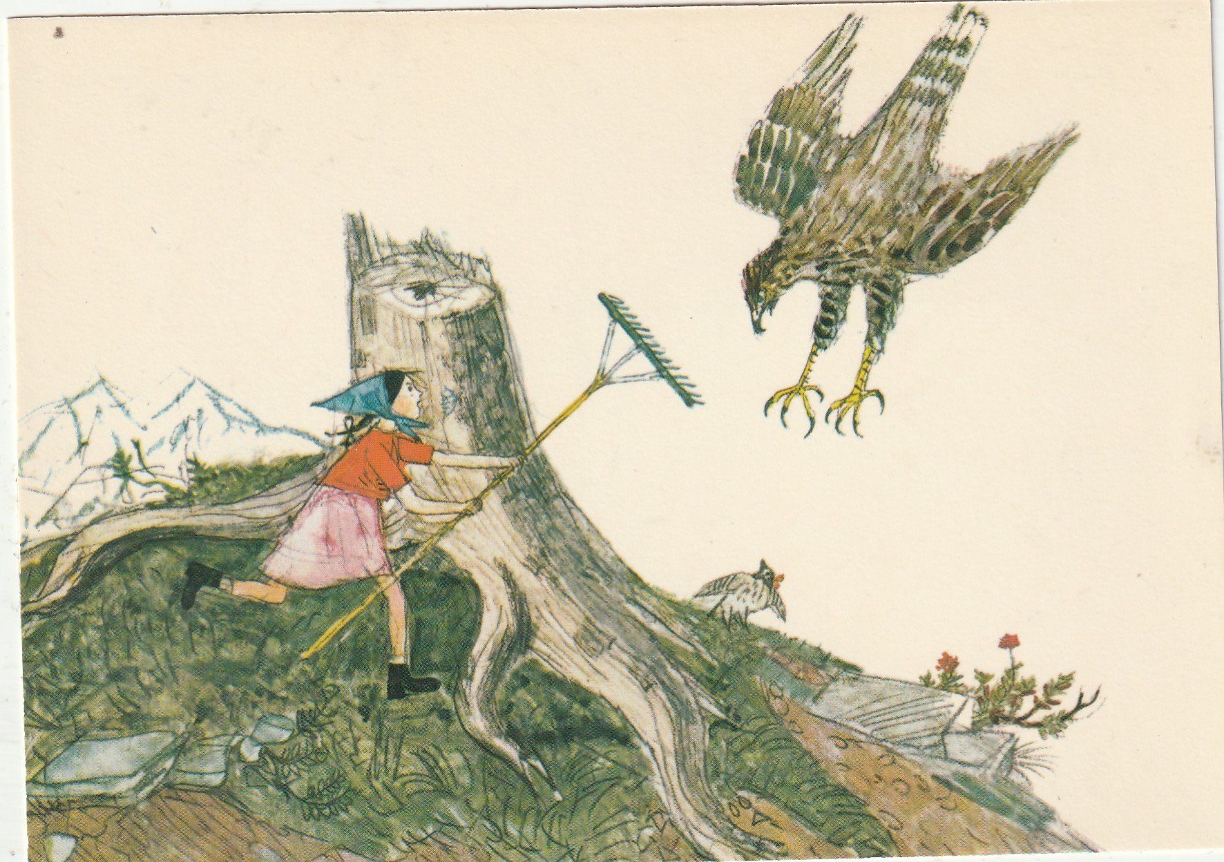 Cartoline postali: Alois Carigiet Malerei – Usato da Lumbrein venduto da made02