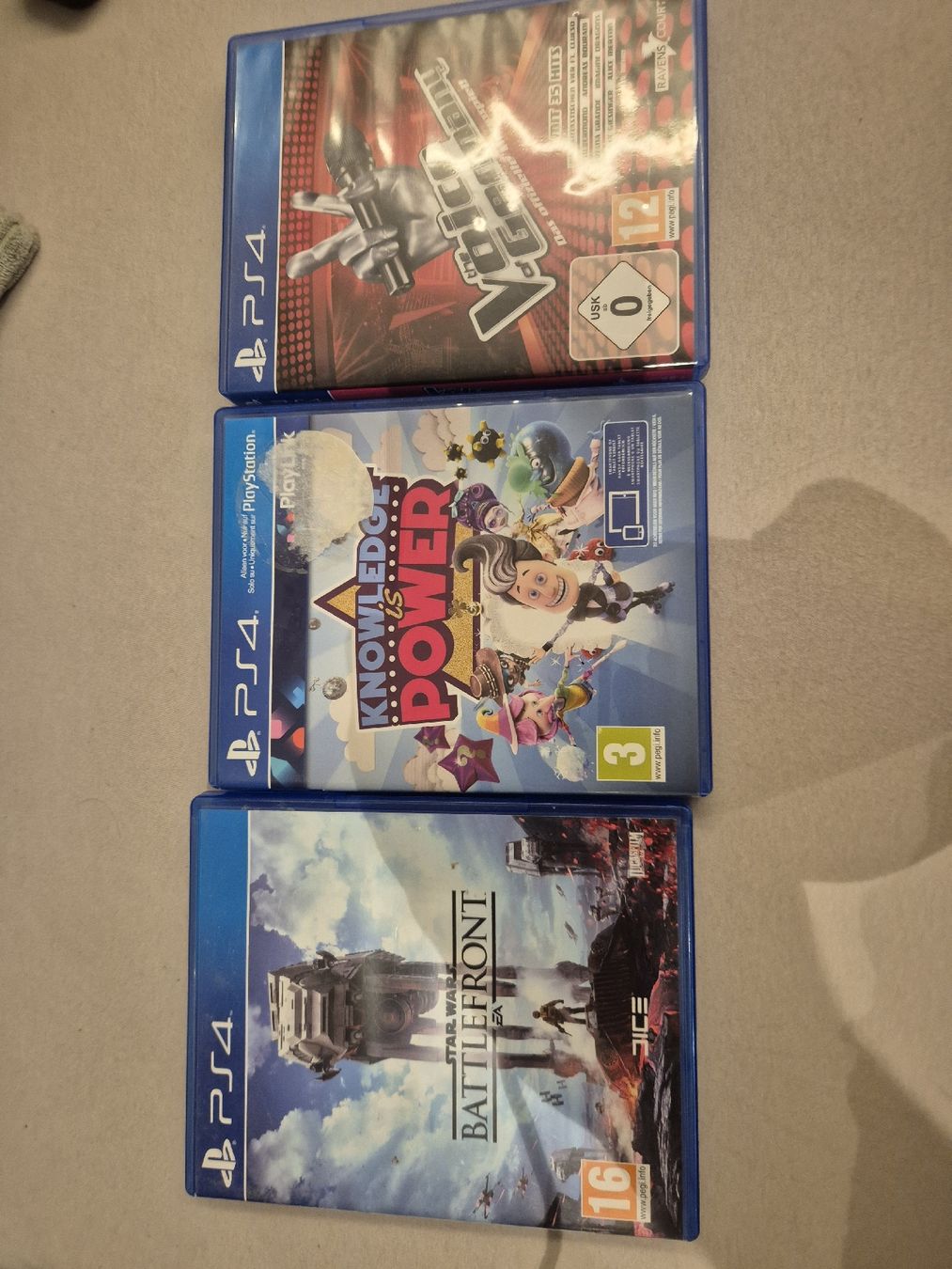 Giochi: 3 PS4 Spiele: The Voice, Knowledge, Star Wars Battlefront – Usato da uetikon am see venduto da jam_5tcn 1