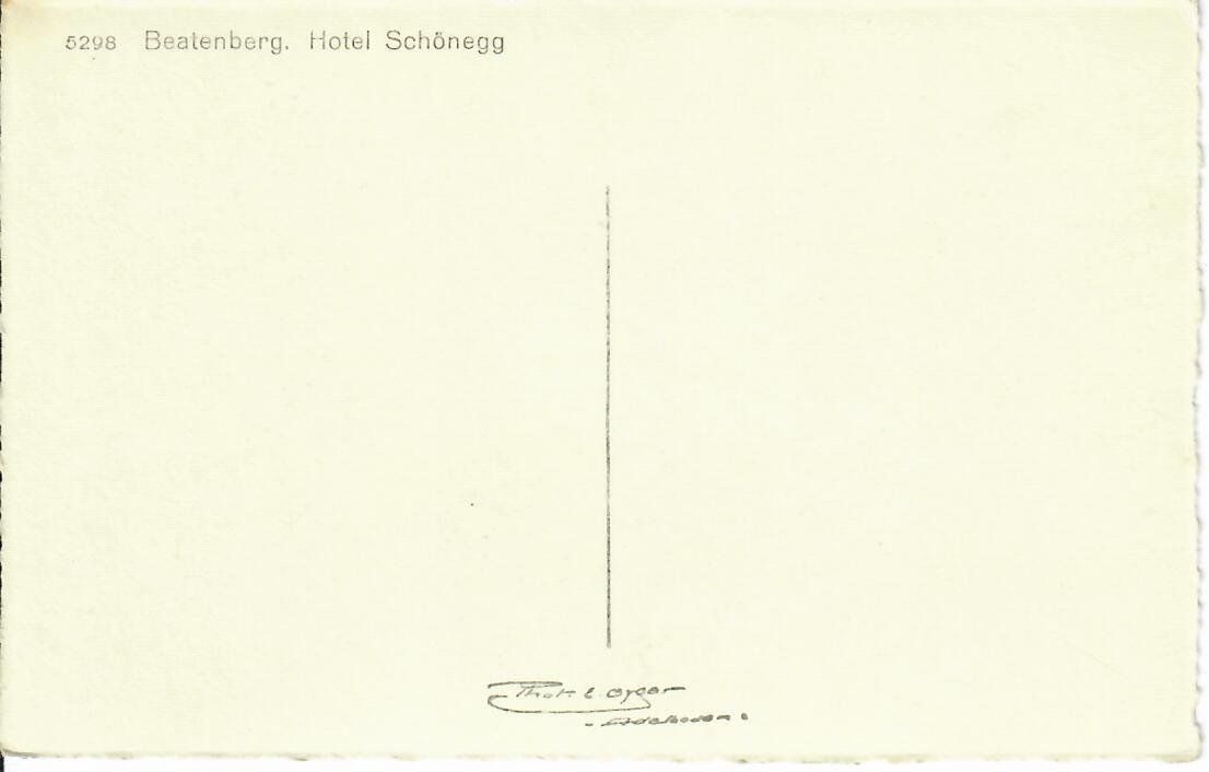 Cartoline postali: Beatenberg Hotel Schönegg – Usato da Hochdorf venduto da Ziegel-16 1