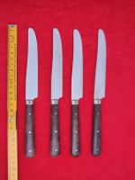 4er Set Vintage Steakmesser mit Holzgriff
