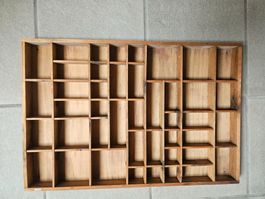 Setzkasten aus Holz mit vielen Fächern 60x40cm gebraucht