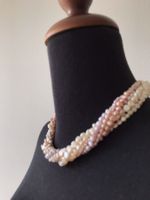 PERLEN Perle 7-Str. weiss-rosa 130g!!! frisch und edel