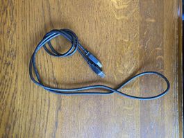 Black USB A to B Cable 1m Long