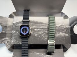 Apple Watch Ultra + OVP, Ocean Band und Alpine Loop