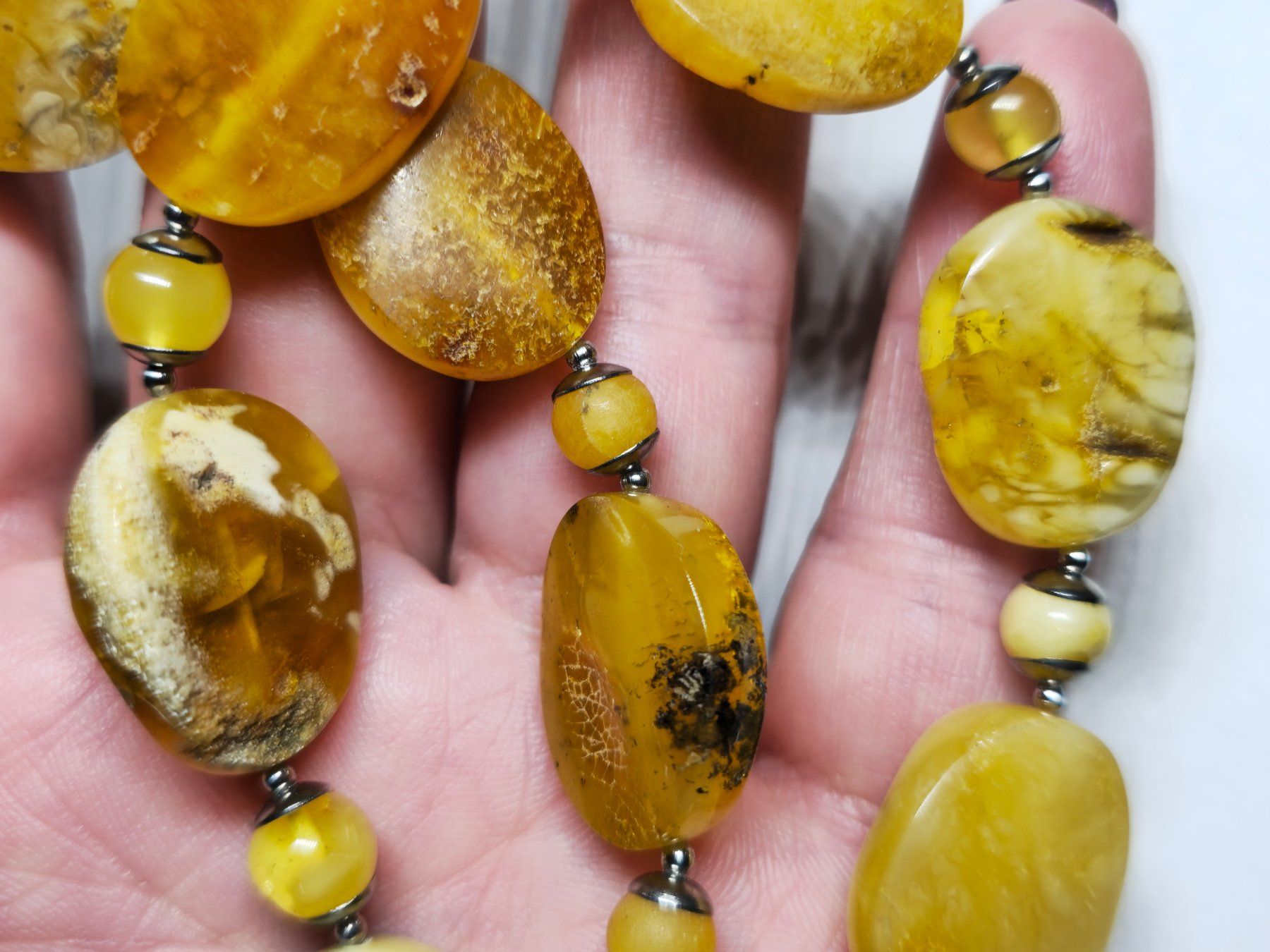 Catenine: 30g Bernsteinkette butterscotch Oliven echt Bernstein Kette – Nuovo (secondo la descrizione) da Riedt b. Erlen venduto da Gottestraene 2