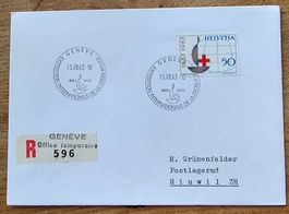 Lettre Genéve Office temporaire, 15.8.63