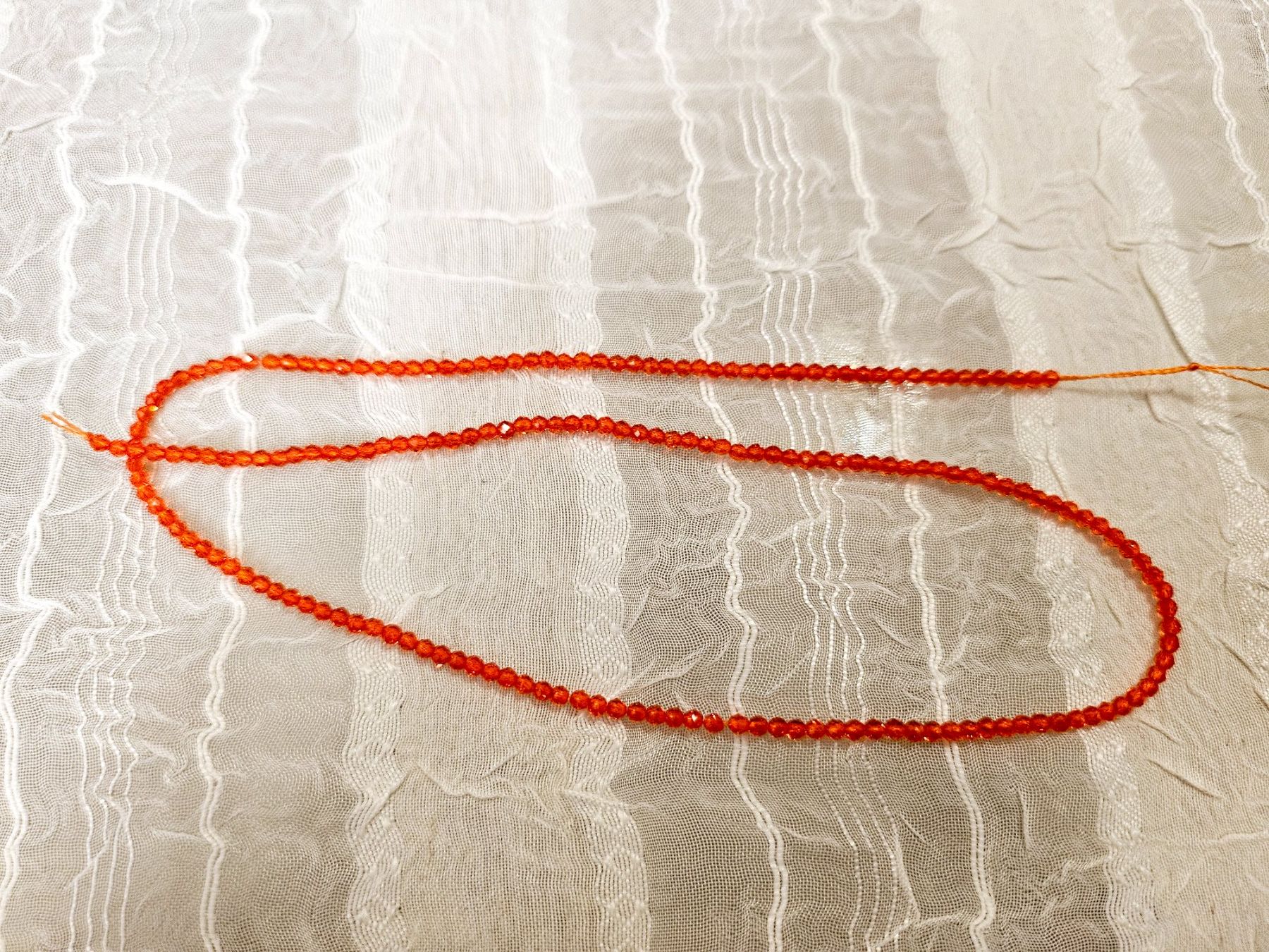 Perlen (unechte): Facettierte glasschliffperlen ca 200 stk 2mm orange – Neu und originalverpackt aus Dietikon von Eleda