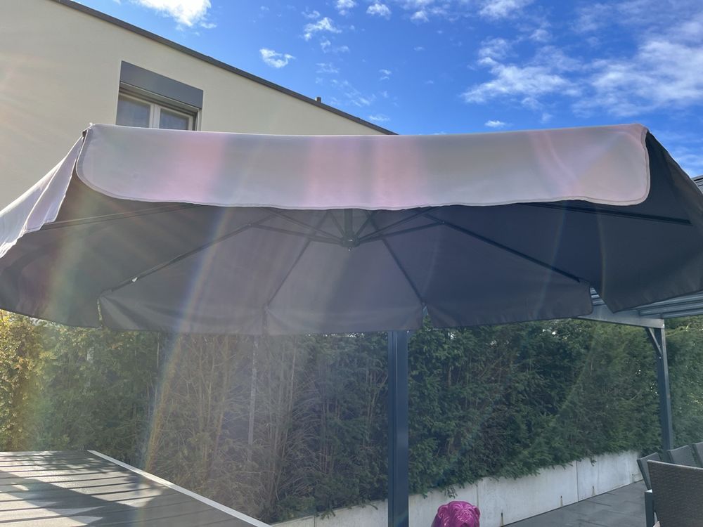 YYUYFGJ Sonnenschirm Ersatzbezug – 200 Cm Durchmesser, 6 Streben, UV-Schutz & Wasserdicht, Farbe Khaki, Für Garten & Terrasse