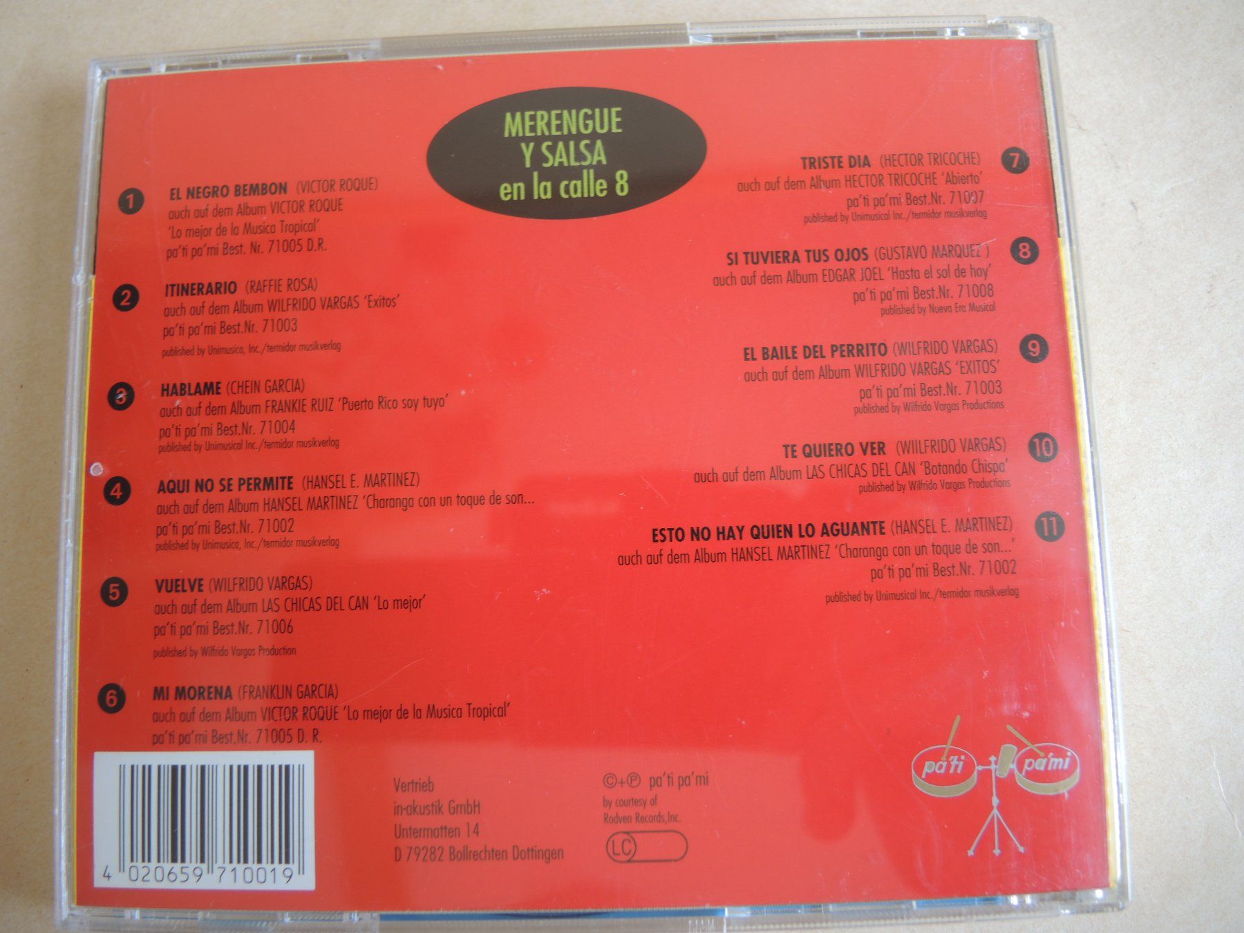 CD: Merengue Y Salsa en la calle 8 - CD – Usato da Rorschach venduto da maeck8 5
