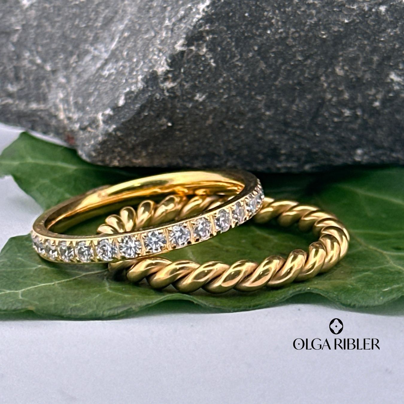 Olga Ribler Ringe: Edelstahl Set aus 2 Ringen Grösse 56 – Neu (gemäss Beschreibung) aus Luzern von Schmuckoutlet 1