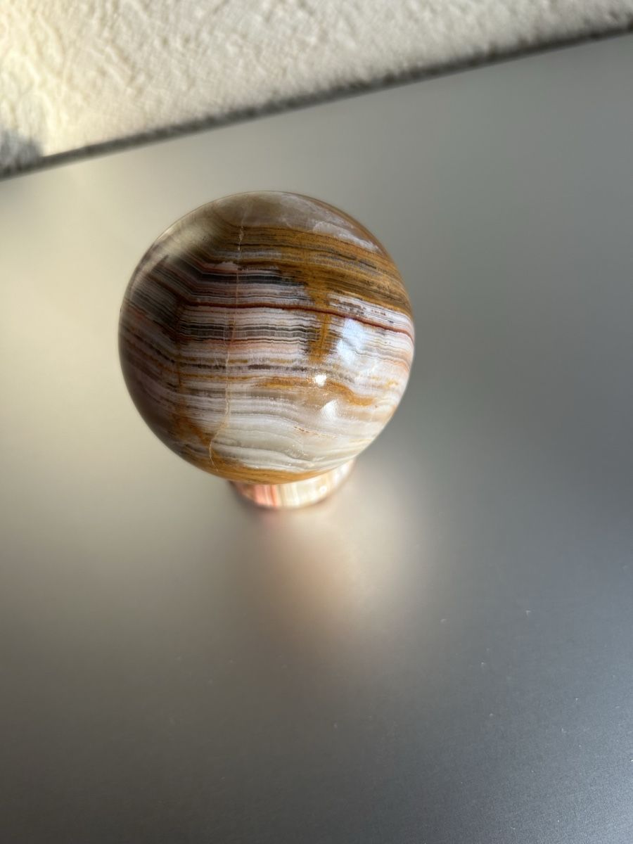 Mineralien & Heilsteine: Kugel aus Onyx Durchmesser 6,5 cm – Gebraucht aus Lengnau AG von Mefari 3