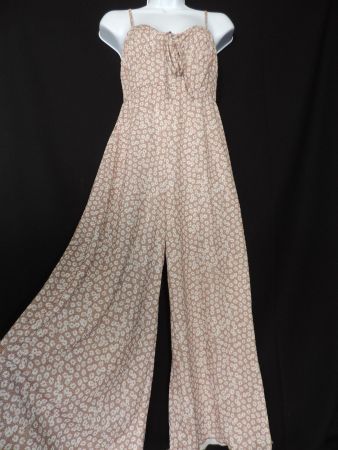 combi à fleurs brun blanc