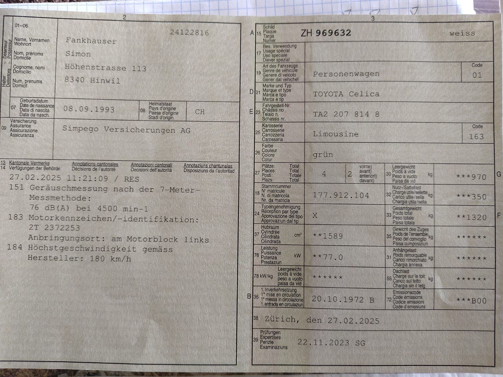 Toyota Automobili: Toyota Celica ST 1600 – Usato da Hinwil venduto da fan_zf8l 9