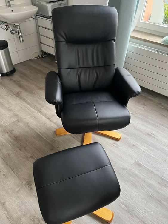 Merax Relaxsessel Mit Hocker & 10-stufiger Liegefunktion | Grauer Fernsehsessel Mit Seitentaschen | 69x96x60 Cm