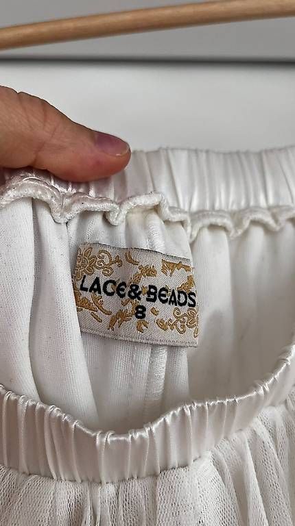Gonne: Lace & Beads Tüllrock Weiss Gr. 8 – Usato da Liestal venduto da Schatzsucher90 1