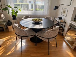 4x Fjord „Coco“ Esszimmer Stühle in Farbe Sandbraun -4er Set