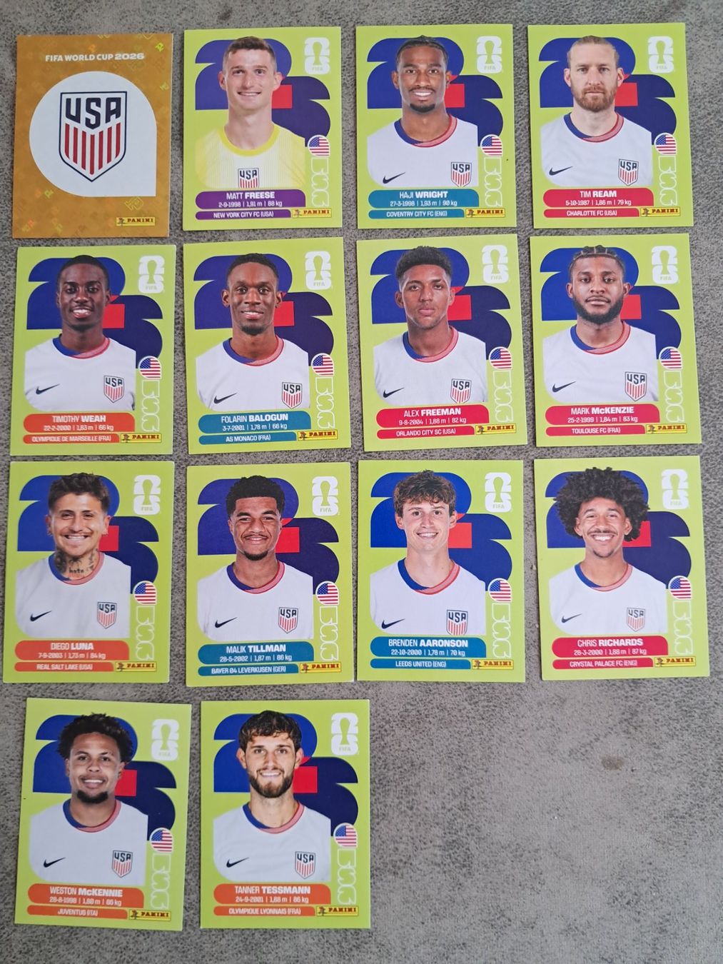 Panini Sammelbilder & Trading cards: 14 x Paninisticker 2026 / USA – Neu (gemäss Beschreibung) aus Weinfelden von Da-ryn01