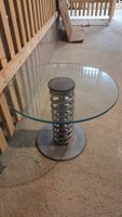 petite table ronde en verre