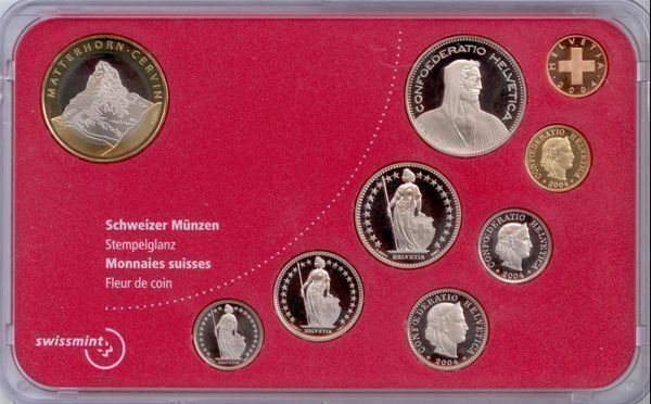 Tutti le monete: Schweizer Münzsatz 2004 stgl – Usato da Eggersriet venduto da stamp303 1