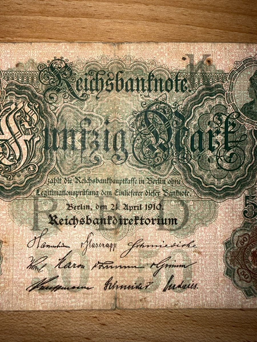 Banconote: Reichsbanknote 50 Mark – Usato da Grenchen venduto da Bastet007 4