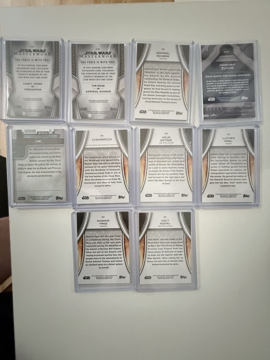 Star Wars Cartes à collectionner: Starwars Masterwork 2026 2xAutos 2xlimitierte Karten Inserts – Neuf (Voir description) à Küttigen par Donart10 1