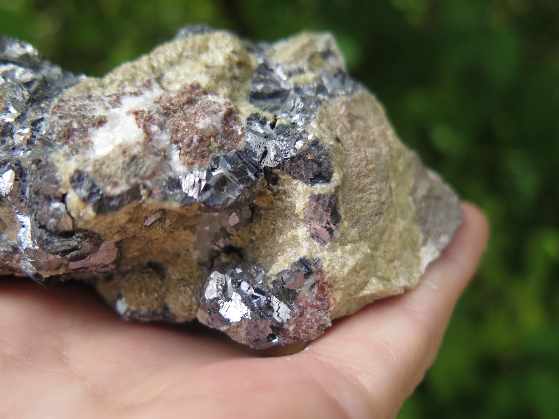 Mineralien & Heilsteine: Bleiglanz mit Siderit von Grube Hilfe Gottes ca. 433 gr. – Gebraucht aus Schaffhausen von Yamakana51L8736OQ8 2