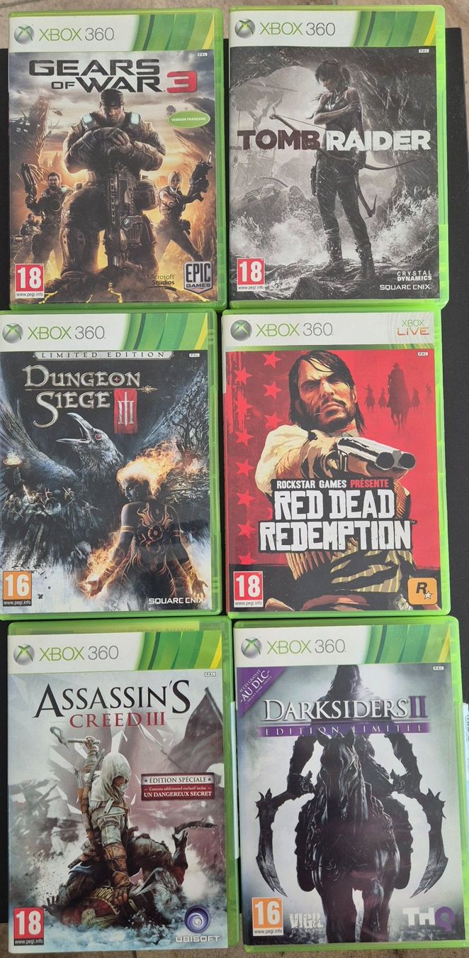 Giochi: 6 jeux xbox 360 PEGI 16 & 18 – Usato da St-Blaise venduto da zanjia