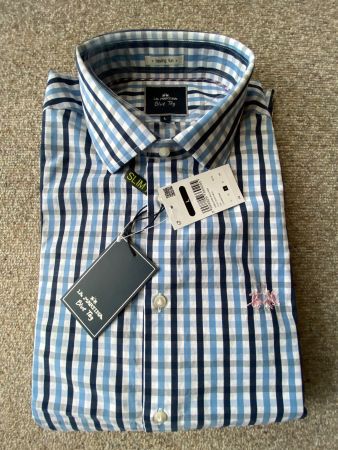 Neues La Martina Langarm Hemd, Herren, Grösse L, slim fit