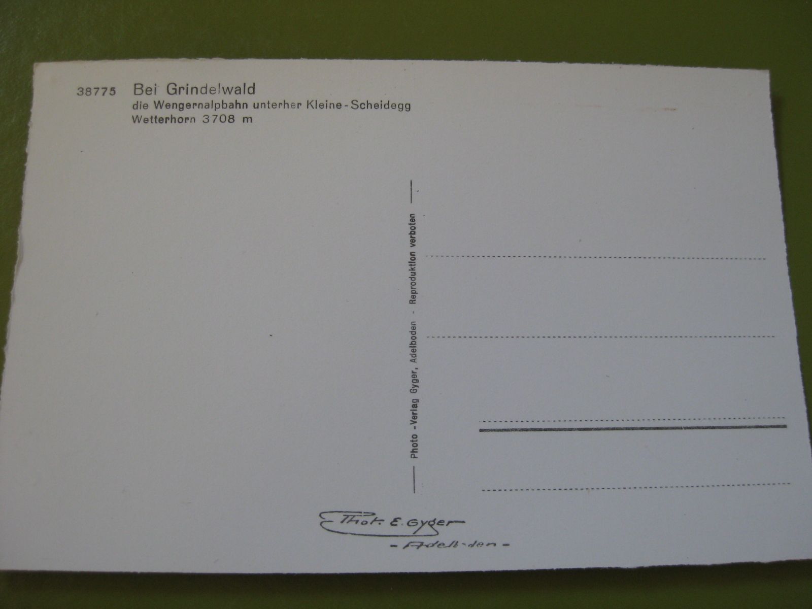 Cartoline postali: AK Bei Grindelwald mit Zug – Usato da Malters venduto da Marosko 1