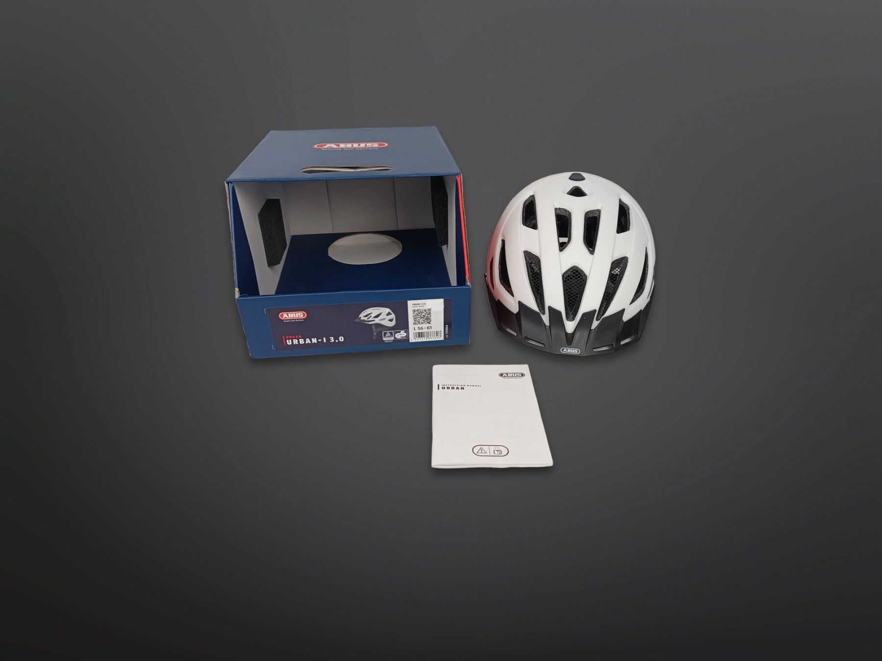 Abus Caschi: ABUS Urban-I 3.0 Velohelm weiss Gr.L – Nuovo (secondo la descrizione) da Suhr venduto da Restwert_Suhr 6